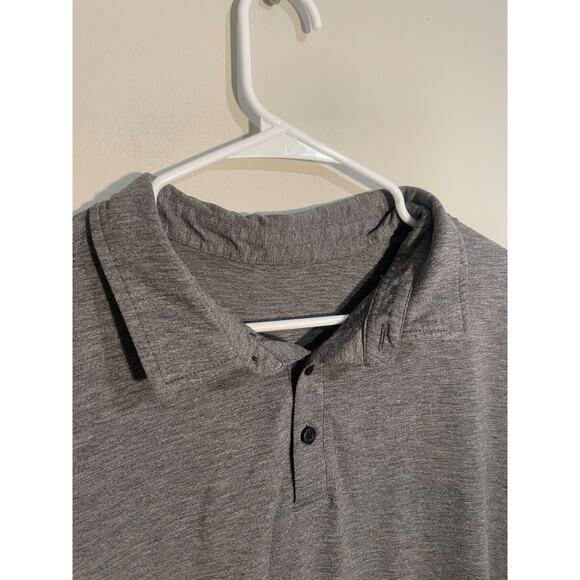 Lululemon Evolution Polo Shirt Mens XL Gray Heather Short Sleeve Athleisure - Picture 2 of 8